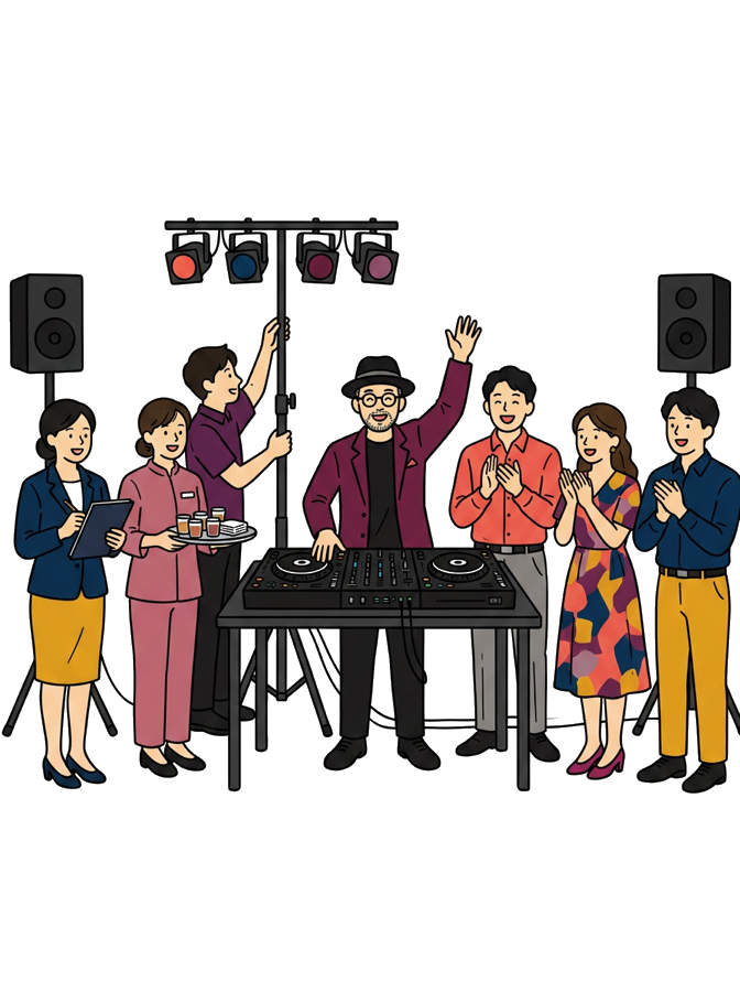 窓口ひとつで会場の各所が動いている様子